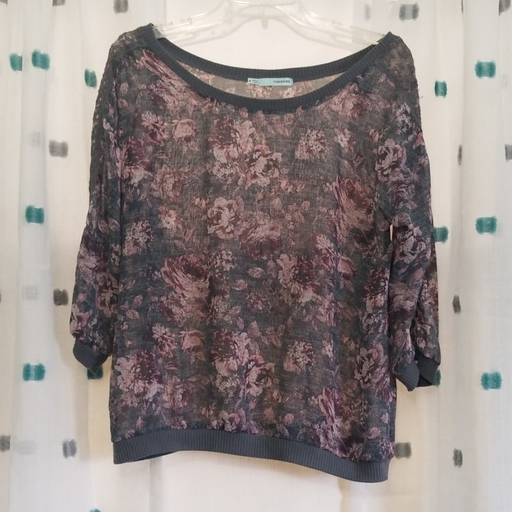 Maurices floral sheer top